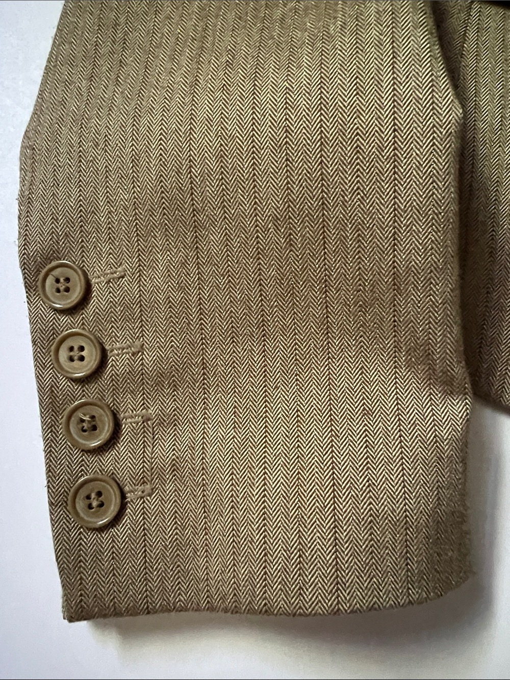 New York & Company Tan Pinstripe Suit Jacket Blazer - Picture 4 of 4